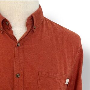 Timberland Rust Flannel Button Down Shirt